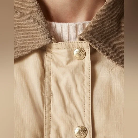 NWT J. CREW Short Barn Jacket™ IN Coastal Khaki Size Large SOLD OUT - Picture 2 of 11